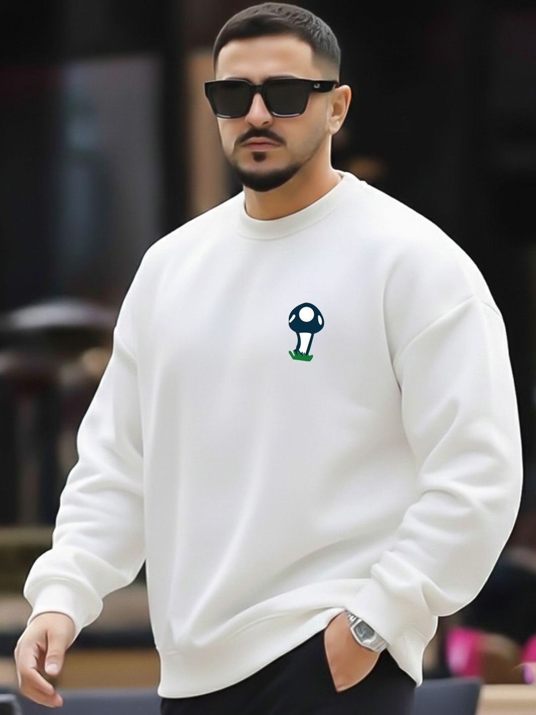 AUSK Men Printed Sweatshirt
