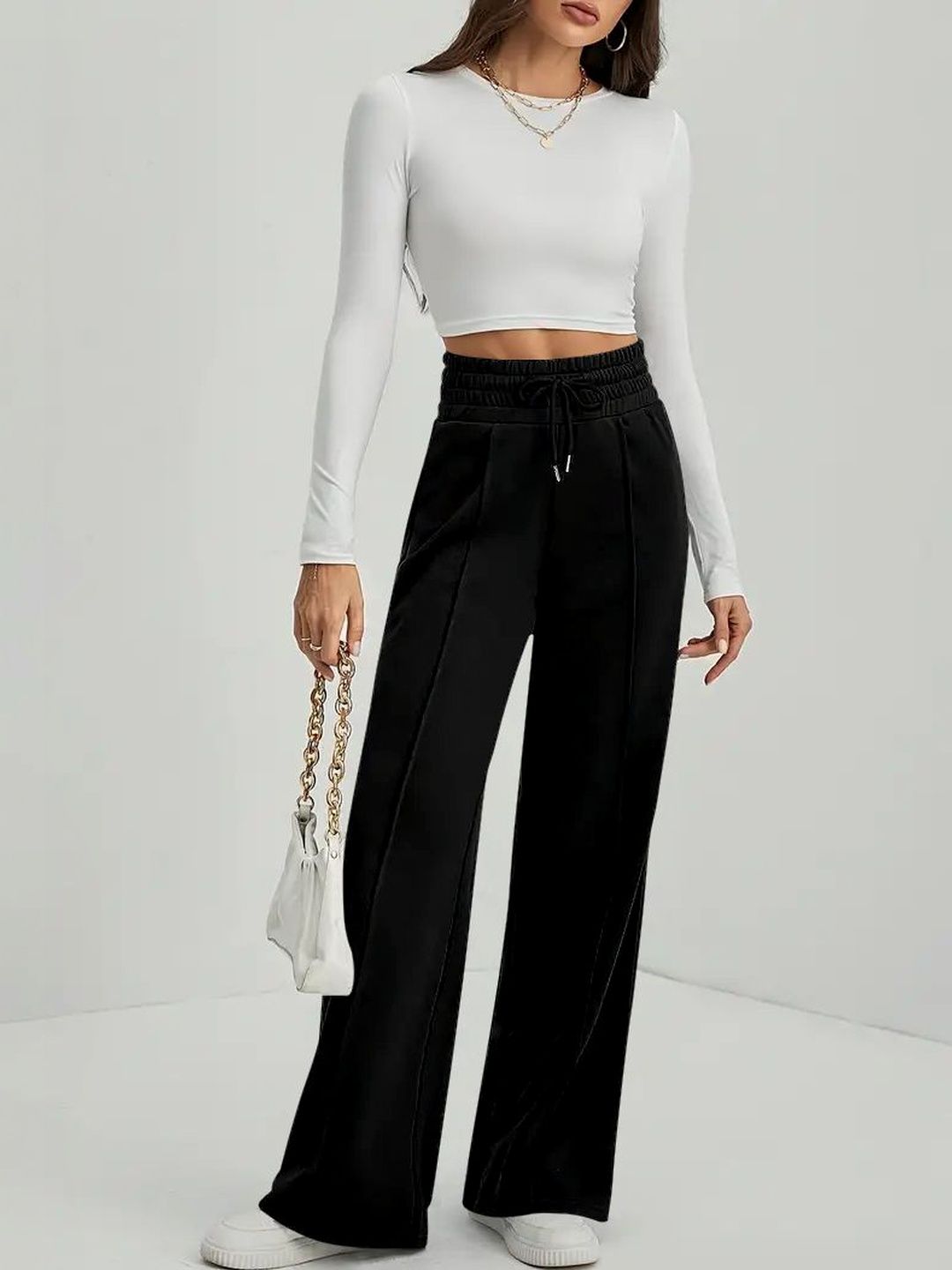 GENZILOOKS Women High-Rise Trousers