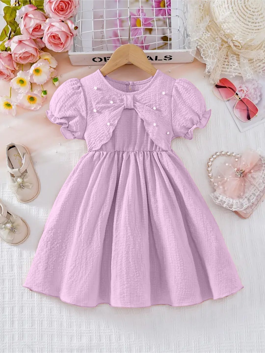 navy blue dress for baby girl Buy YK Girls Self Design Puff Sleeves Fit & Flare A-Line Dress - Dresses  for Girls 37493655