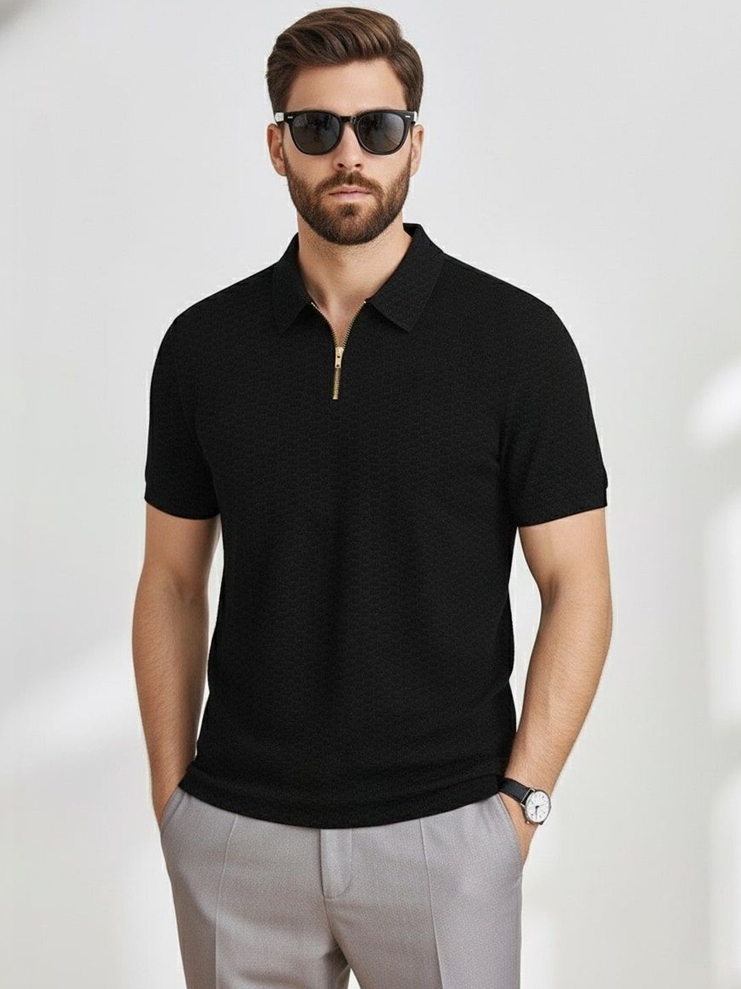 DADA IMPEX Men Polo Collar T-shirt