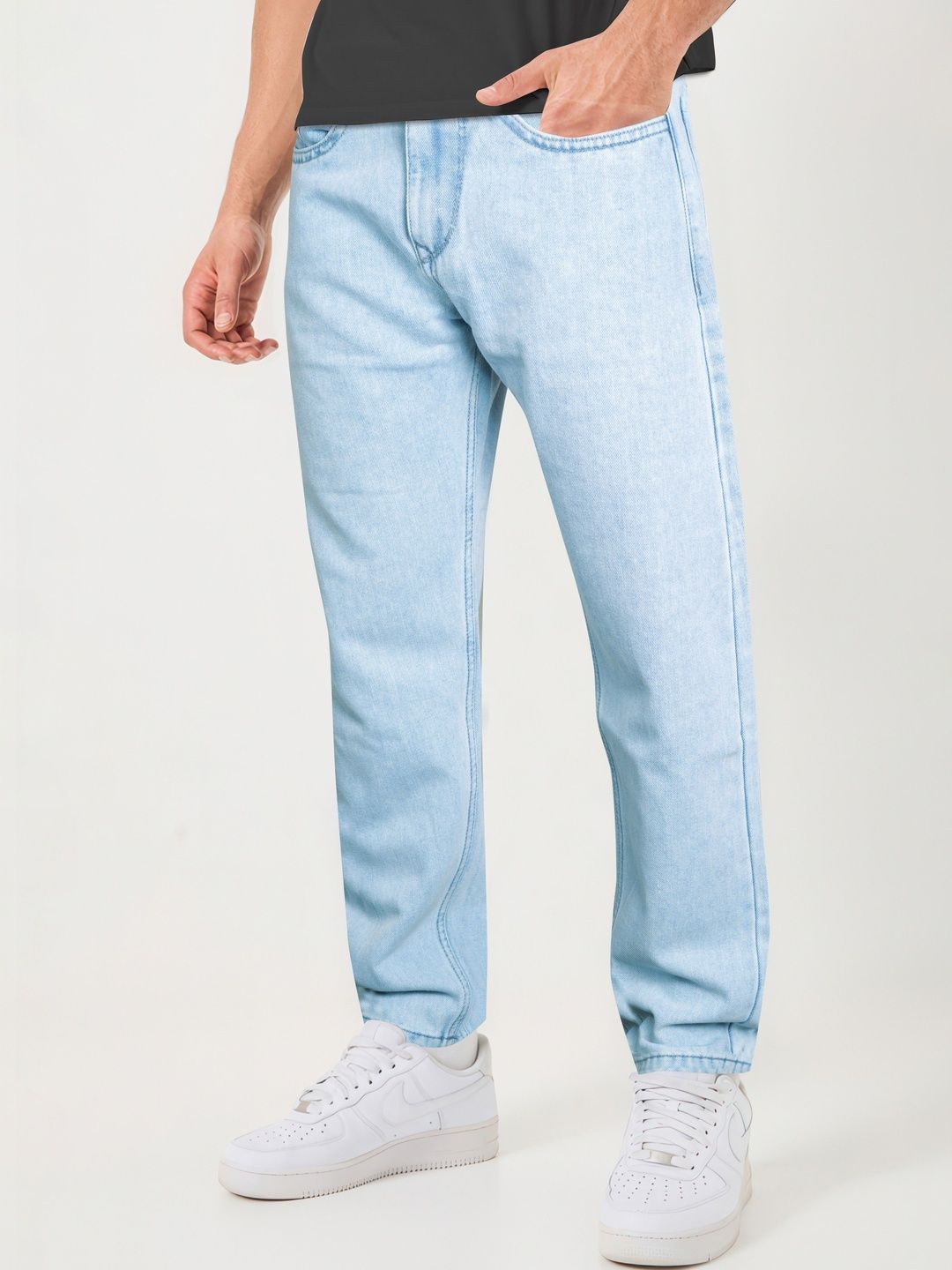 RIG BONE Men Loose Mid-Rise Light Fade Jeans
