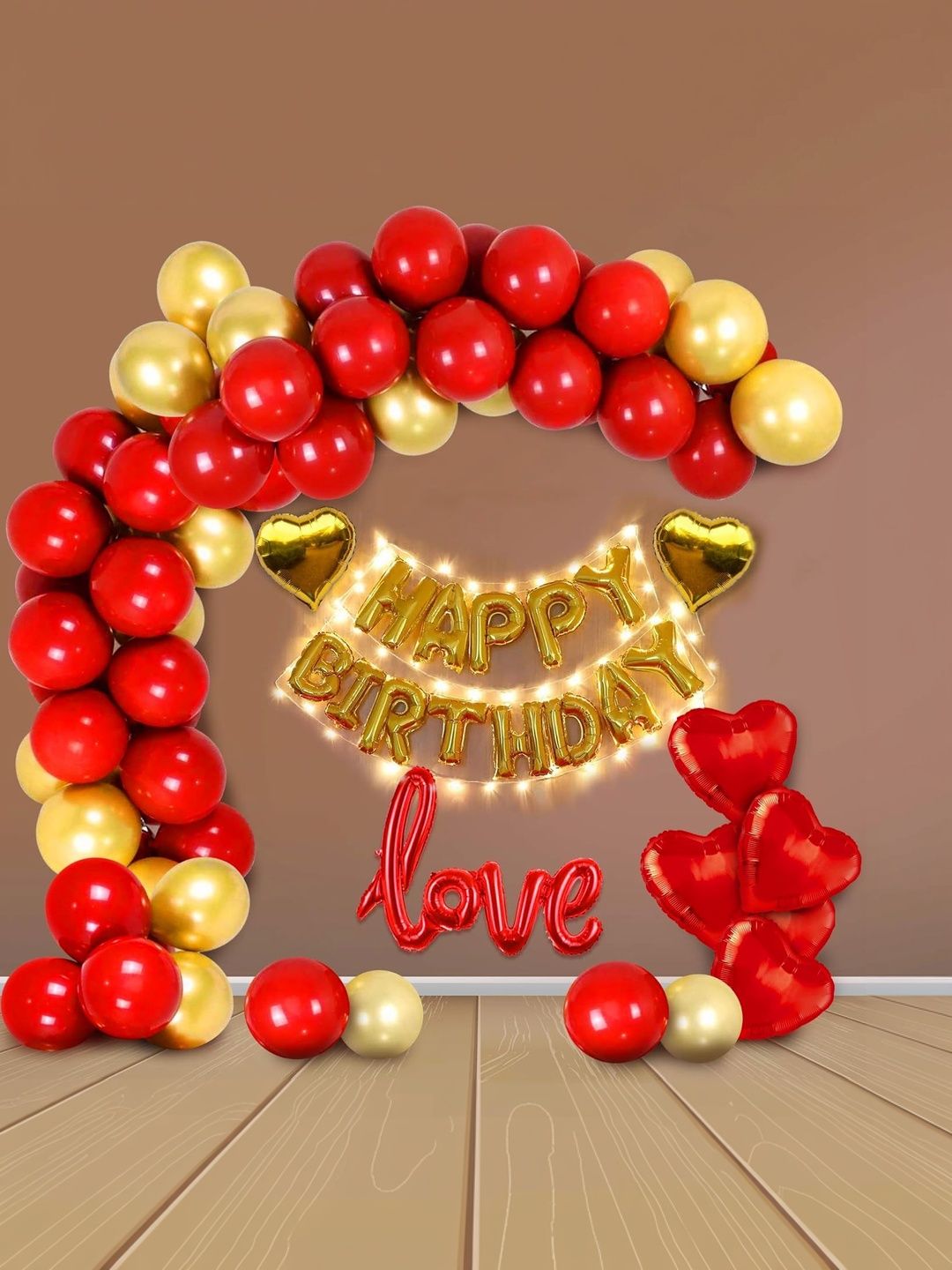 Bubble Trouble Red & Yellow Glossy Festive-Decor Decorative Balloons