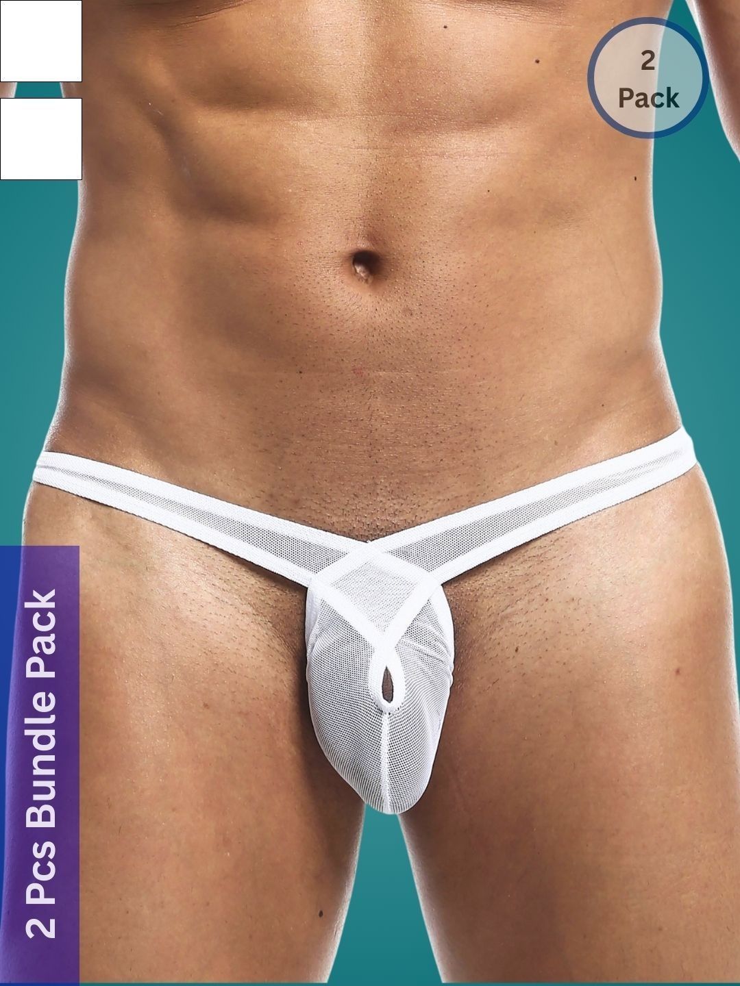 Ribald The Neech Pack Of 2  Low-Rise Thongs Briefs