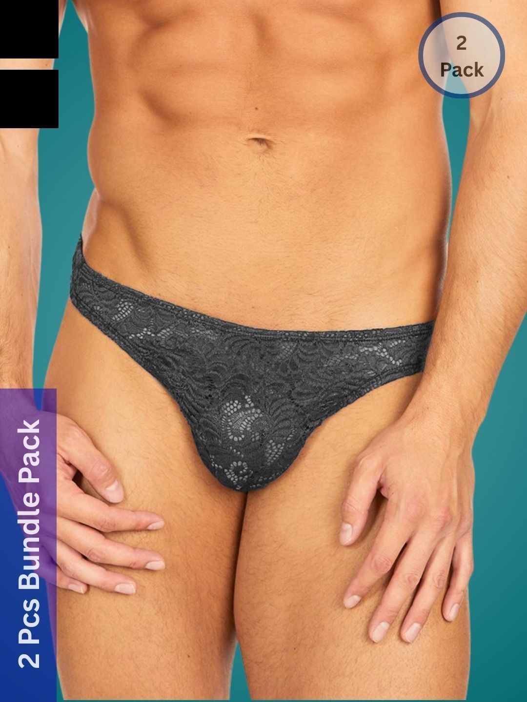 Ribald The Neech Pack Of 2  Low-Rise Thongs Briefs