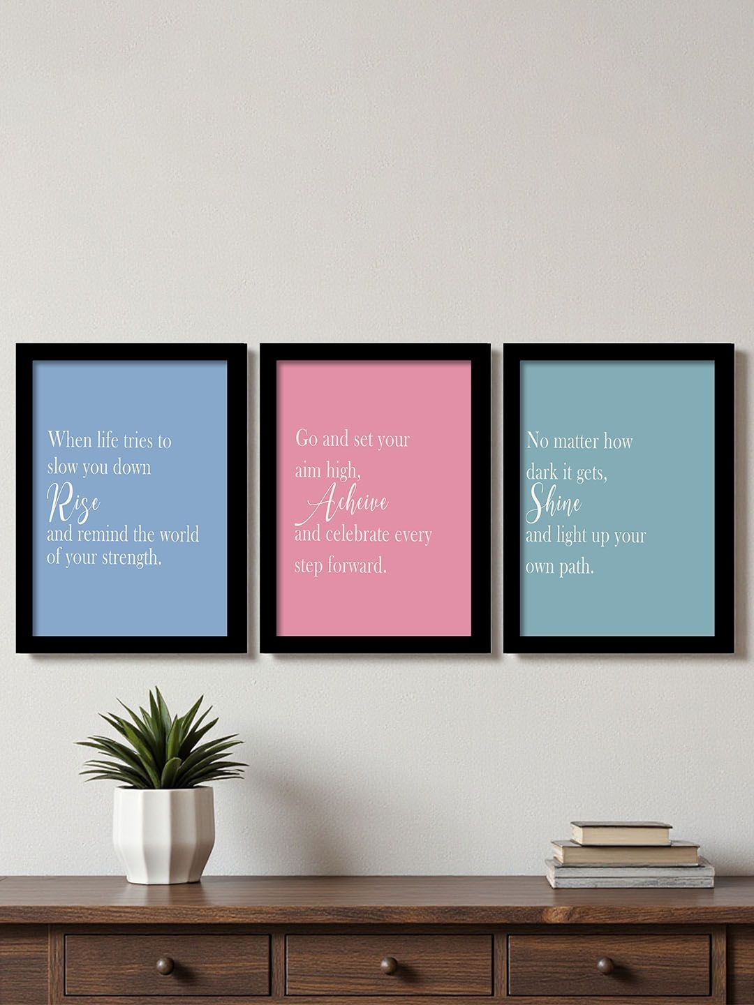 Art Street Art Street Multicoloured Set of 3 Piece Paper Wall Paintings