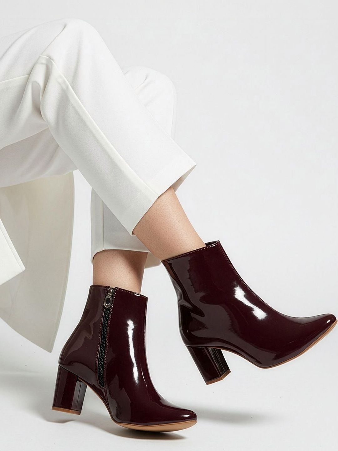 TRYME TRYME Women Ankle Length Block-Heeled Regular Boots
