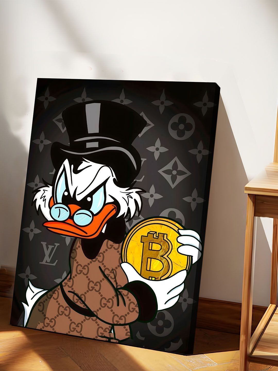 Buy Art Street Stretched Canvas Money Duck Pop Art Crypto Wealth