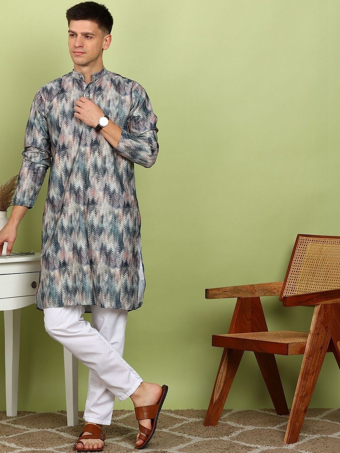 FUBAR Men Embellished Kurta