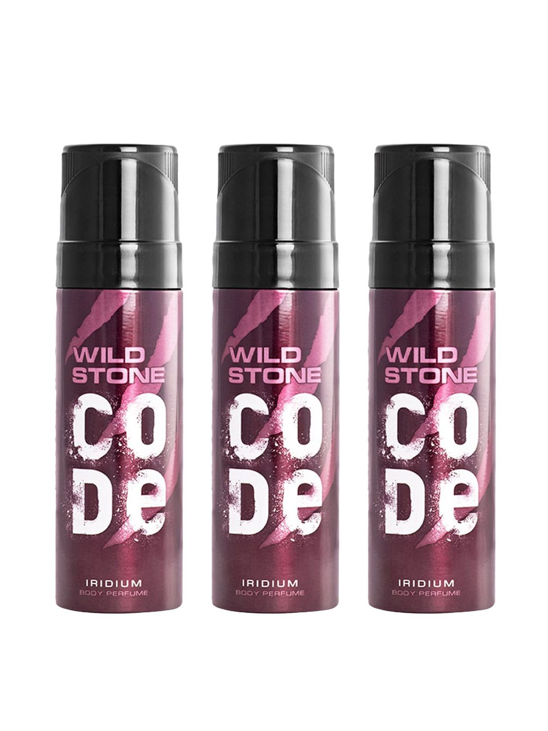 Wild stone code Set of 3 Iridium Long Lasting Body Deodorant Perfume - 150 ml each