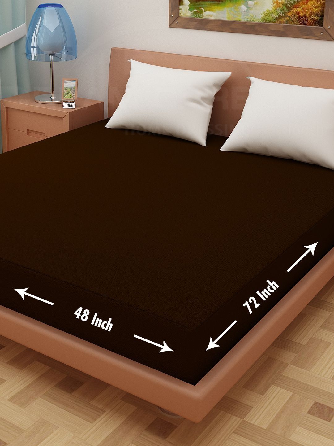 DREAM CARE DREAM CARE Coffee Brown Terry Water Resistant Mattress Protector