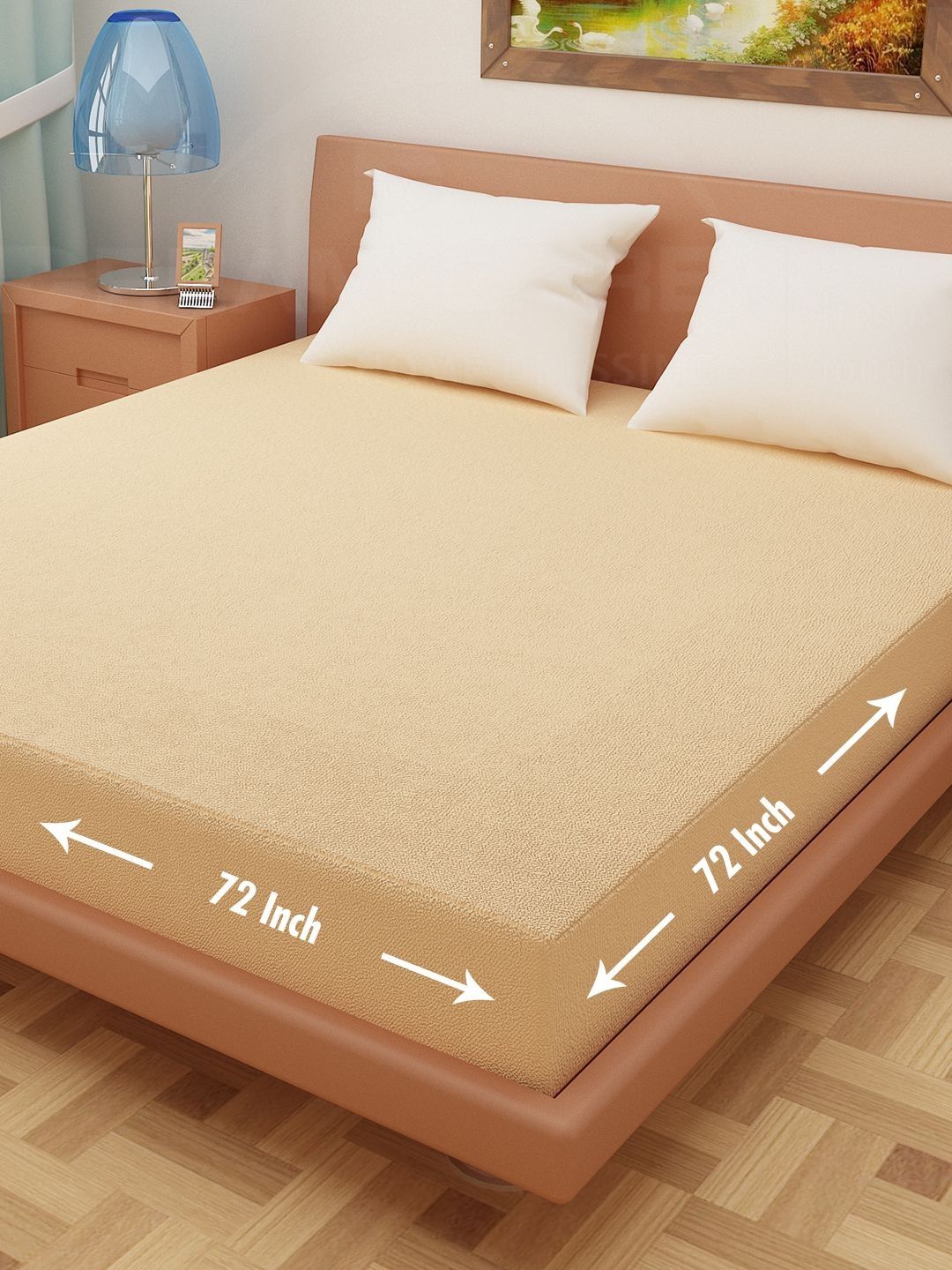 DREAM CARE Beige Terry Water Resistant Mattress Protector