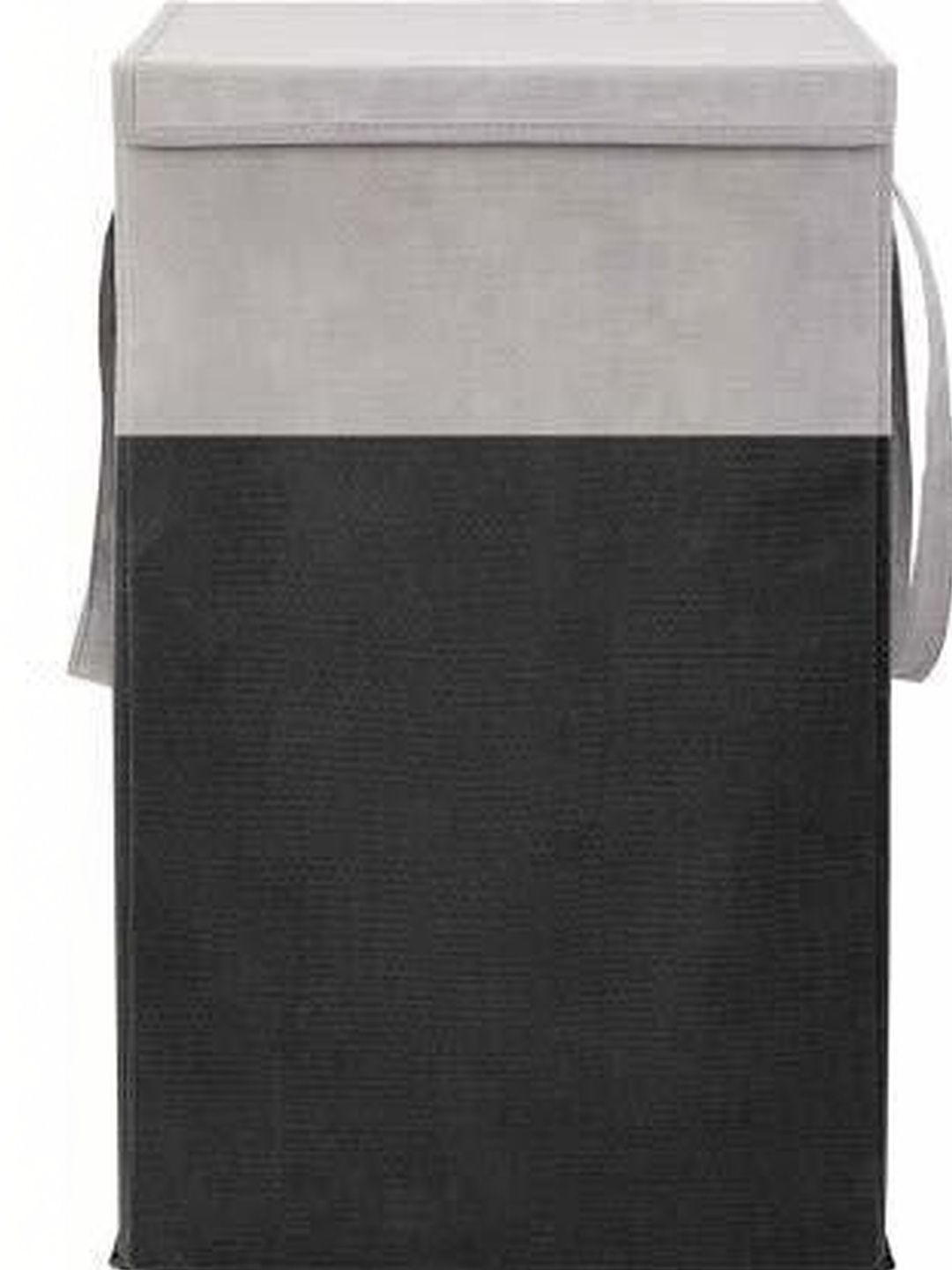 ZOVIRA Grey & Black Printed Cotton Foldable Laundry Bag