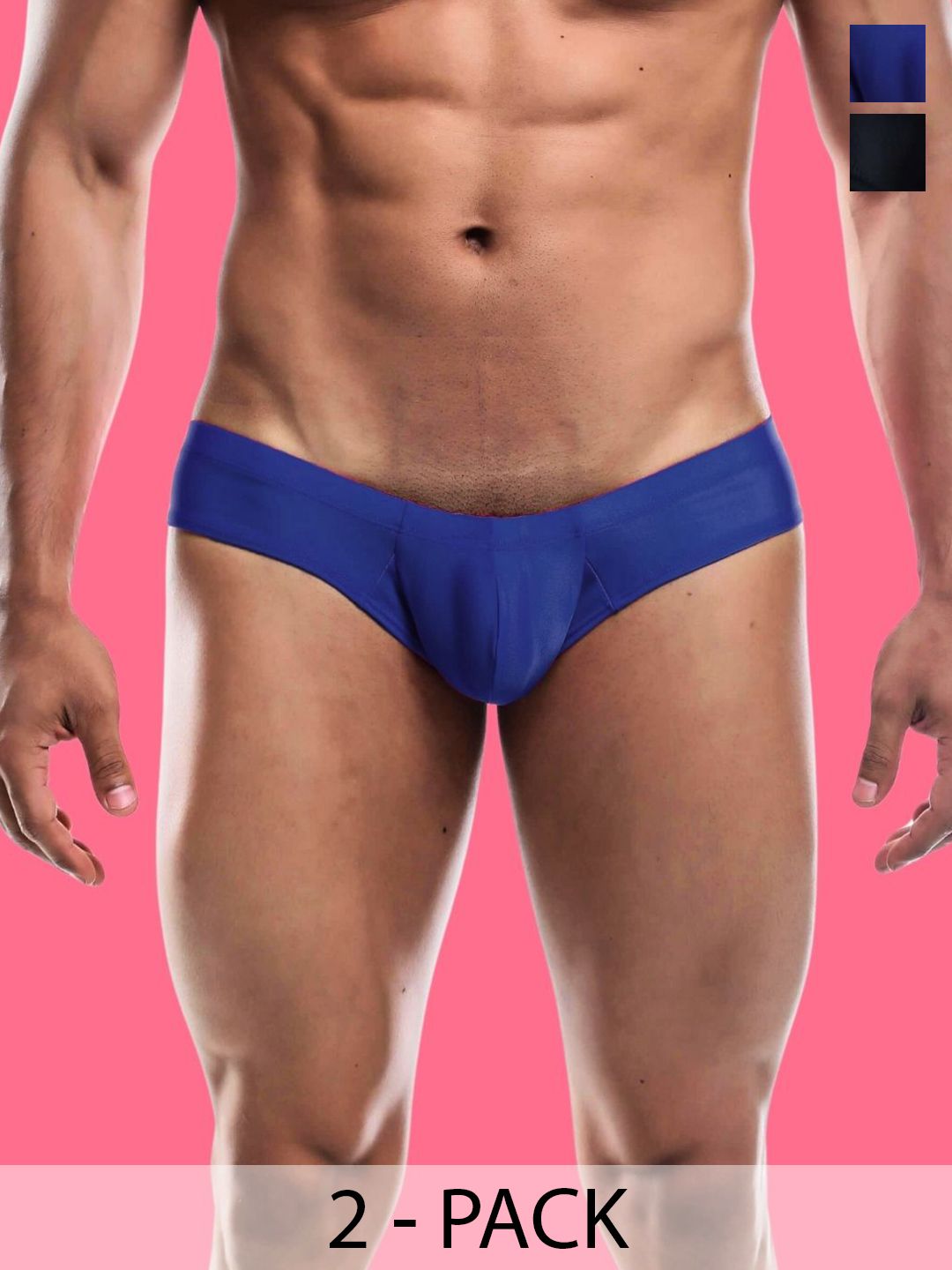 LoveAasan Pack of 2 Low-Rise Thongs Briefs