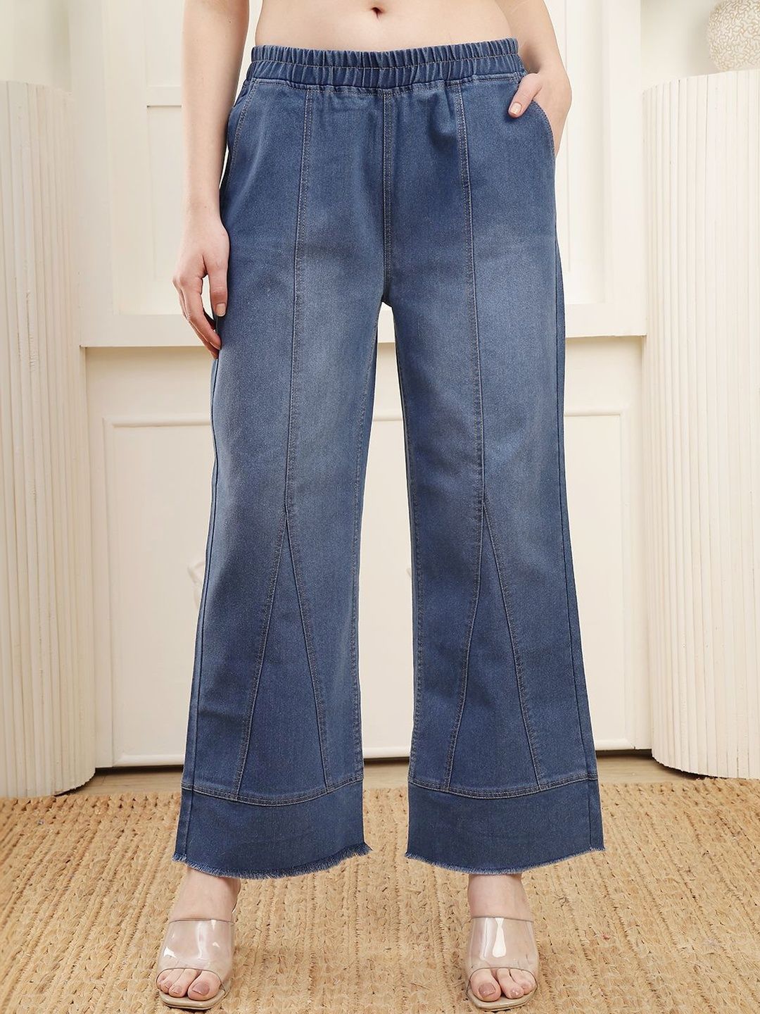 Buy ZXN CLOTHING Women Flared Mid-Rise Jeans - Jeans for Women
