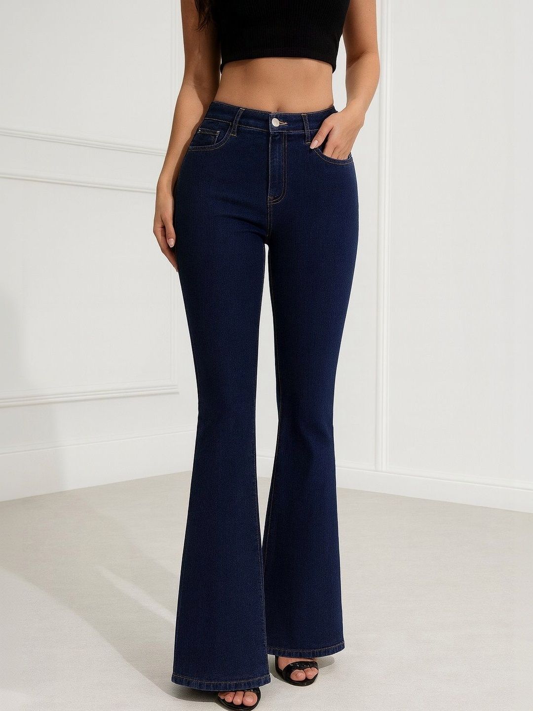 KASHIANXSTYLE Women Comfort Bootcut High-Rise Stretchable Jeans