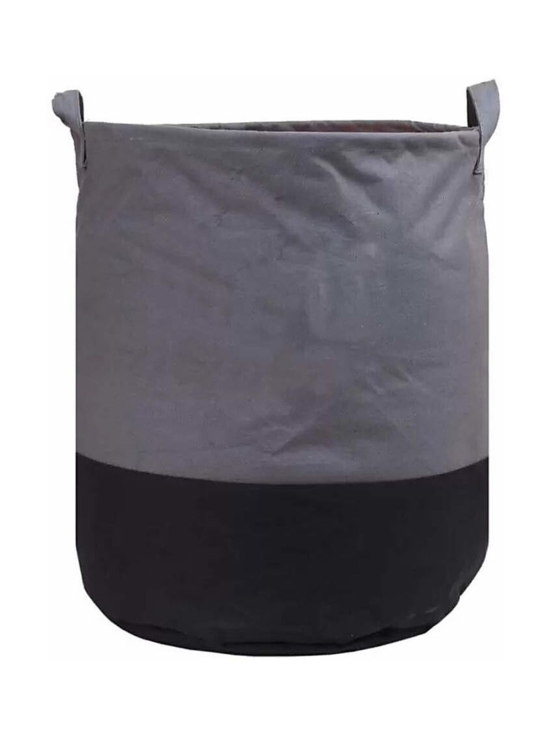 ZOVIRA Black & Grey Printed Cotton Foldable Laundry Bag