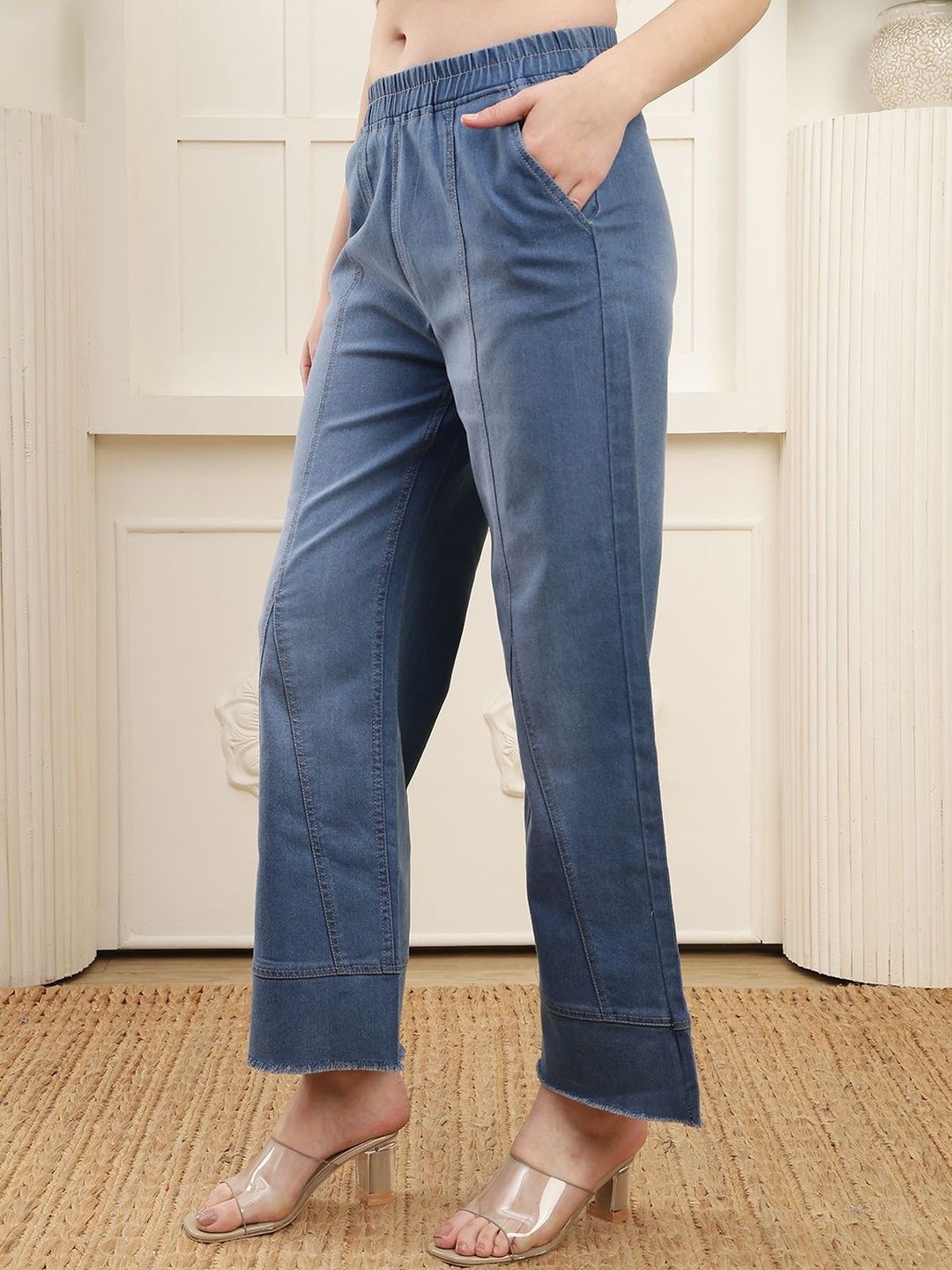 Buy ZXN CLOTHING Women Flared Mid-Rise Jeans - Jeans for Women