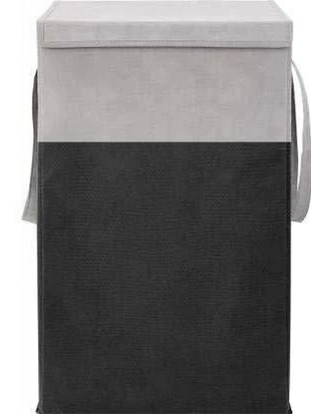ZOVIRA Black & Grey Printed Cotton Foldable Laundry Bag