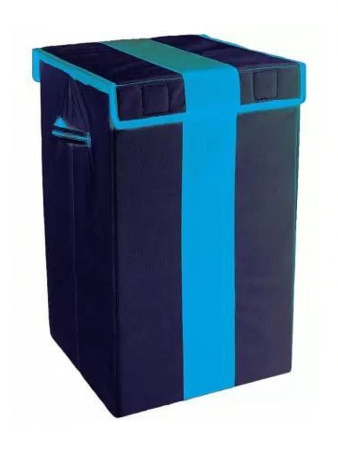 ZOVIRA Blue Printed Cotton Foldable Laundry Bag
