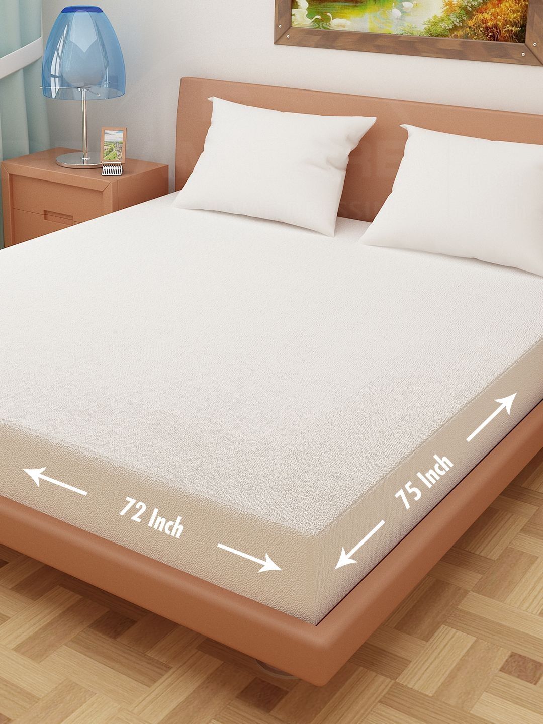 DREAM CARE White Terry Water Resistant Mattress Protector