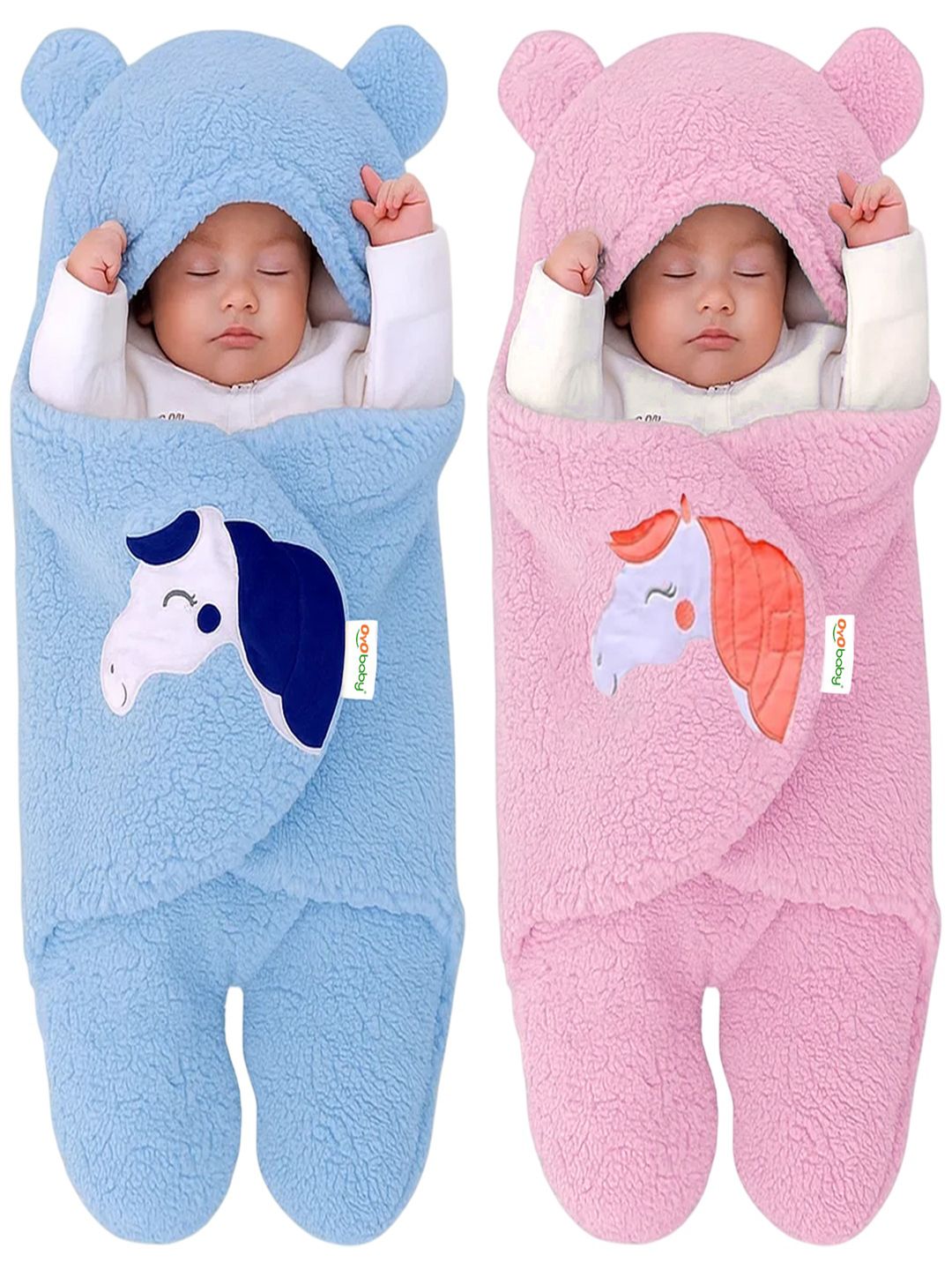 OyO Baby OyO Baby Infants Kids Pink & Blue 2 Pieces Unicorn AC Room Baby Blanket