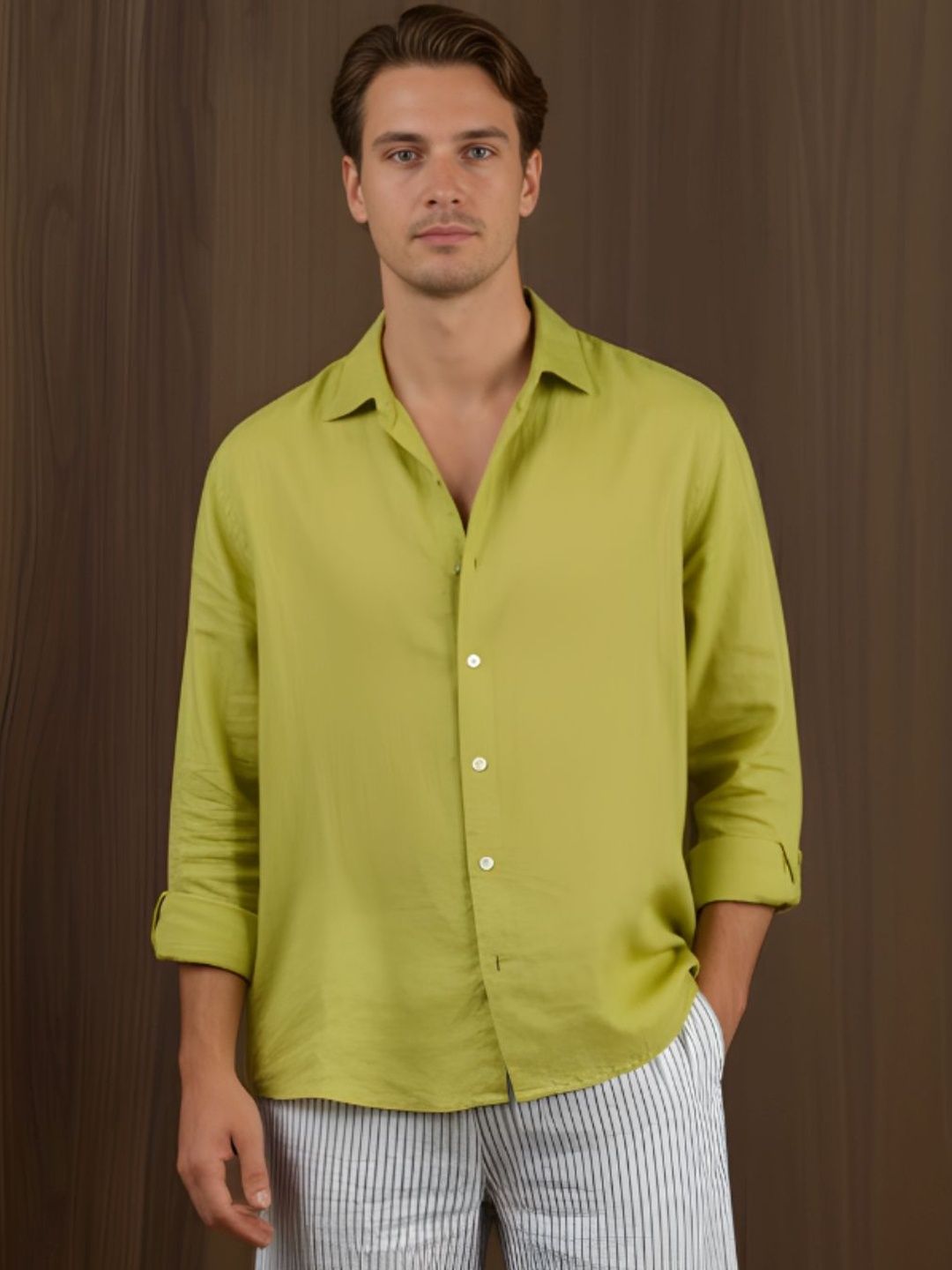 NISHORAMA Veer Linen Blend Long Sleeves Shirt