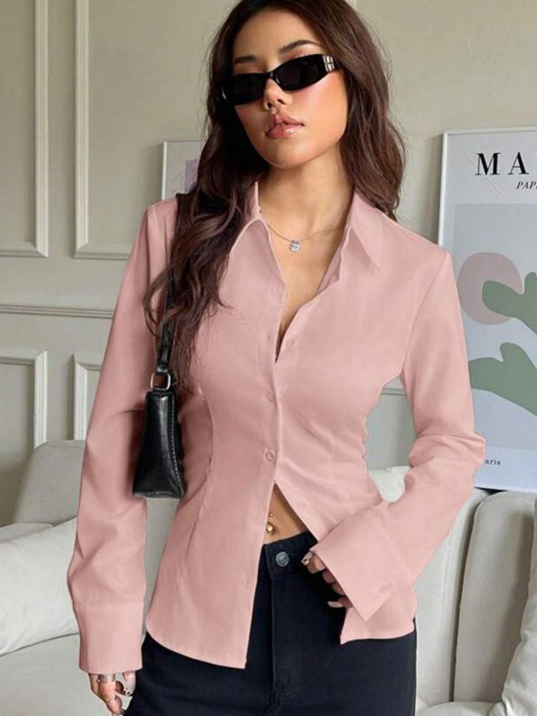 Slim Fit Casual Shirt all about you Women Comfort Slim Fit Casual Shirt