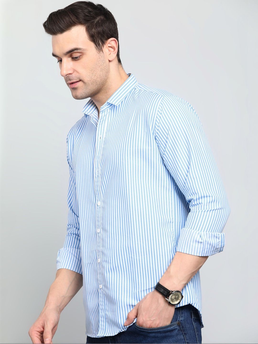 EIGHTEEN UP Men Classic Checked Casual Shirt