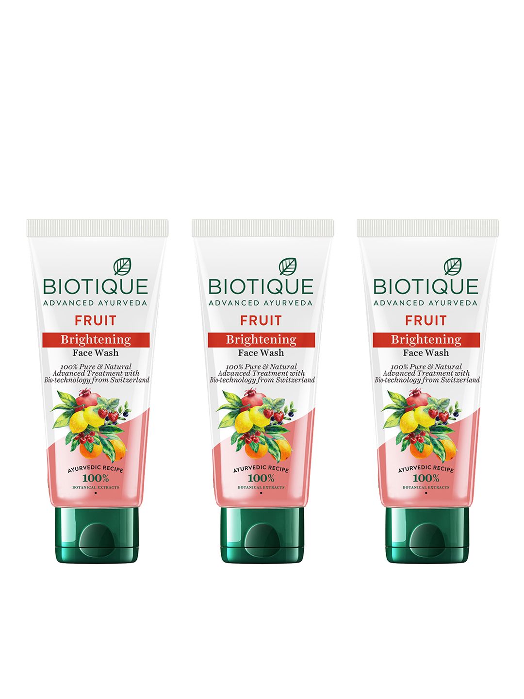 Biotique Biotique Set of 3 Fruit Brightening Face Wash - 100 ml each