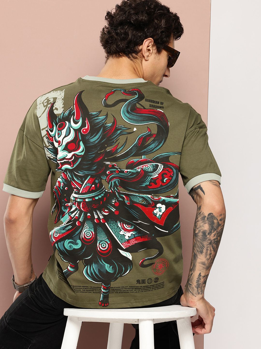 Stormborn Graphic Printed Drop-Shoulder Sleeves Oversized Pure Cotton T-shirt