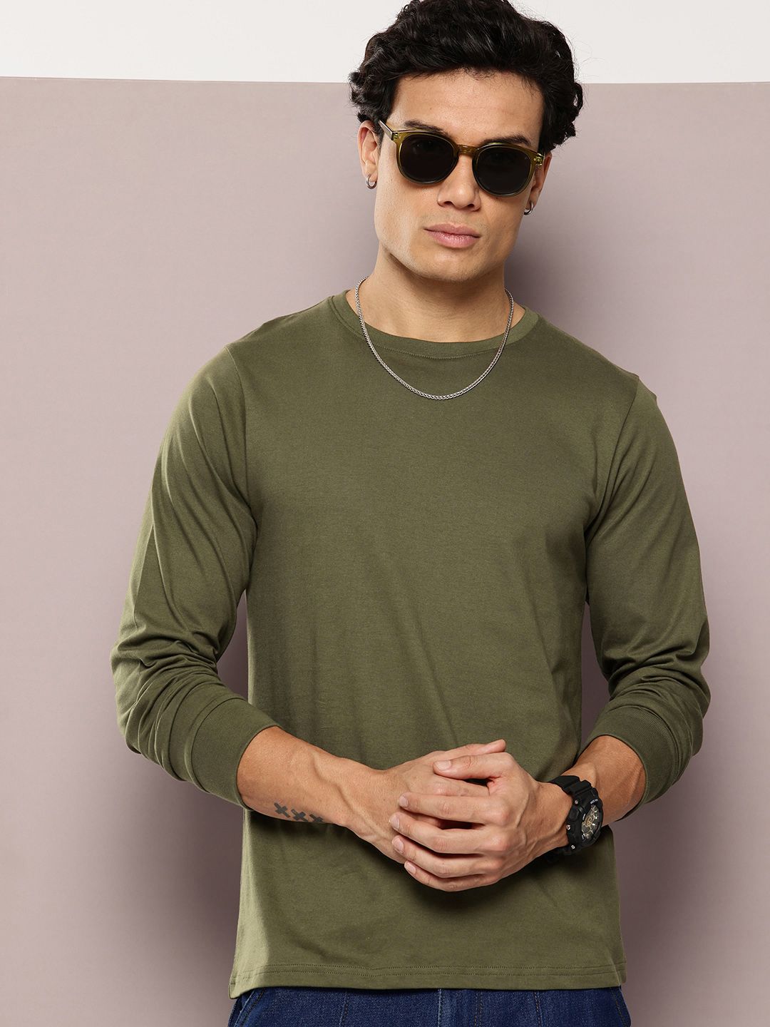 DILLINGER Men Solid Round Neck Regular Fit T-shirt