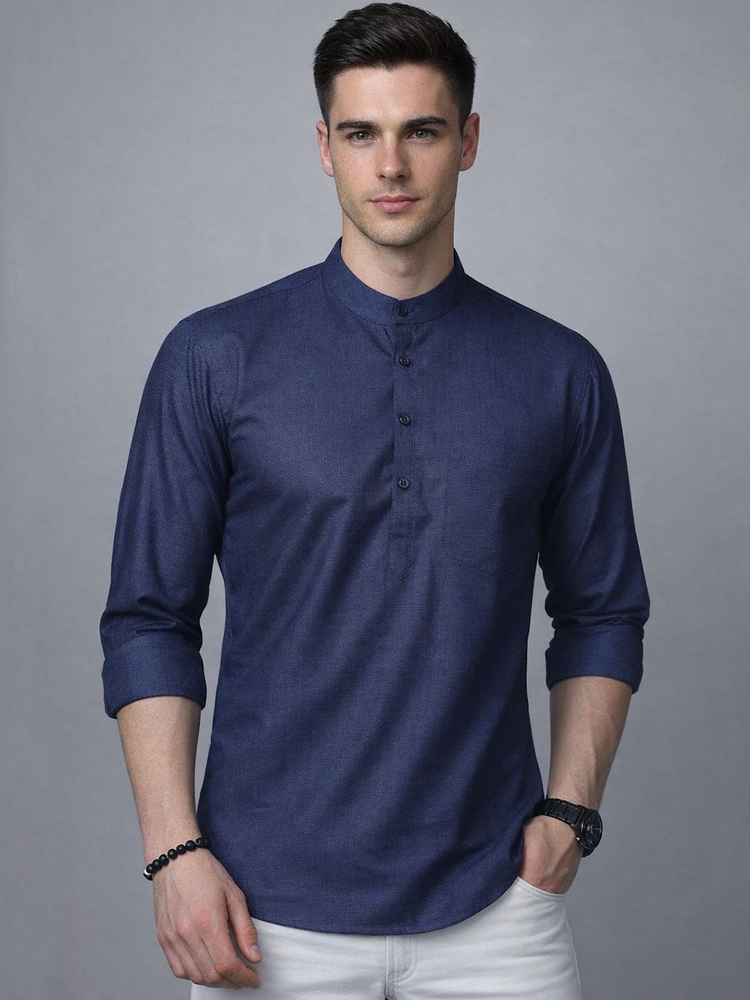Jompers Men Checked Kurta