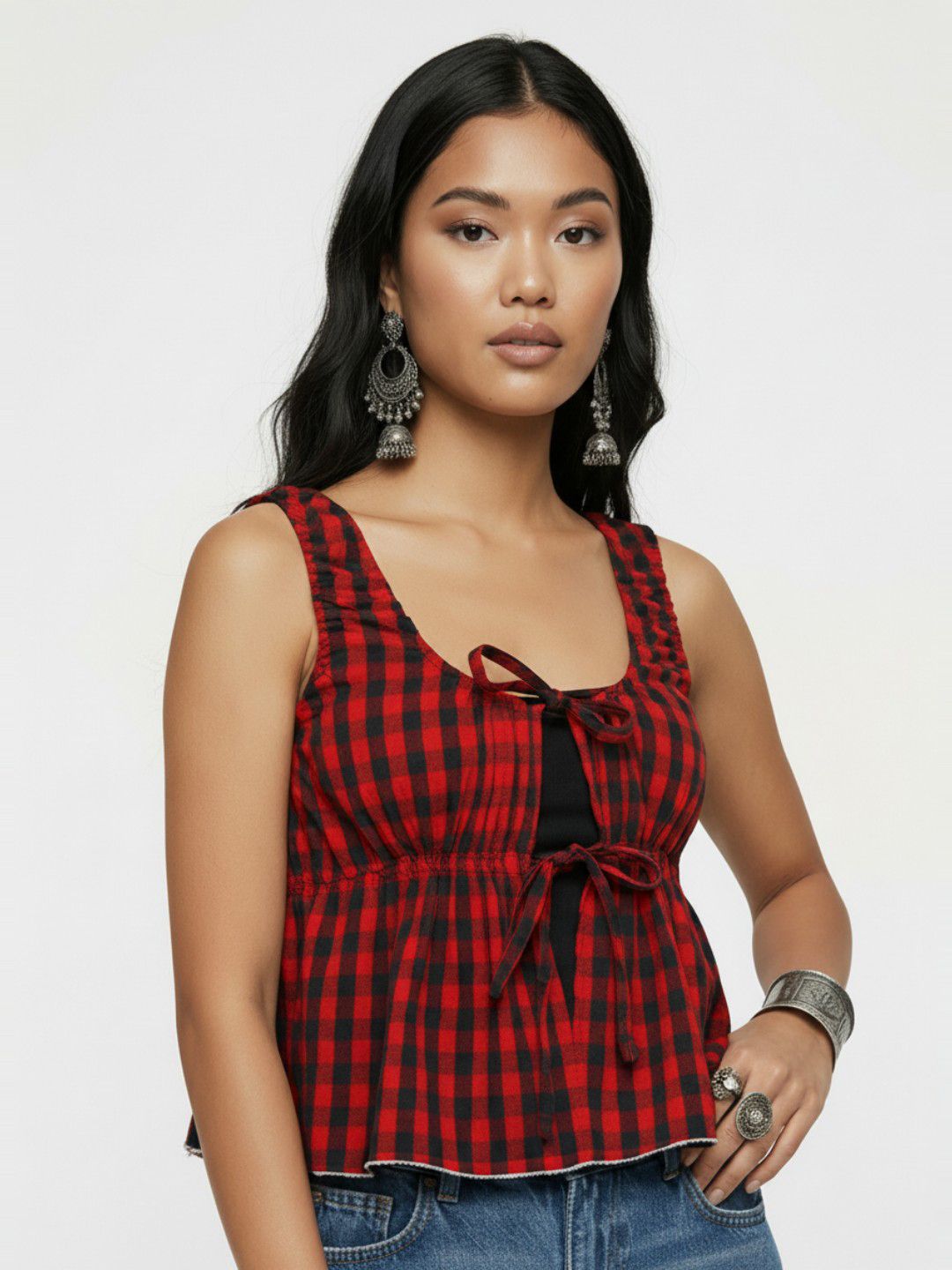 Checked Tops - Buy Checked Tops online in India