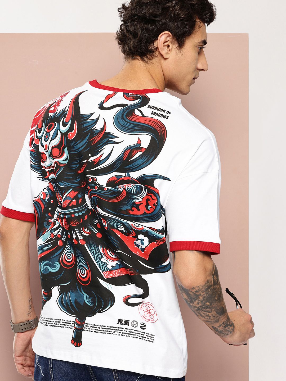 Stormborn Men Graphic Printed Drop-Shoulder Pure Cotton Oversized Fit T-shirt