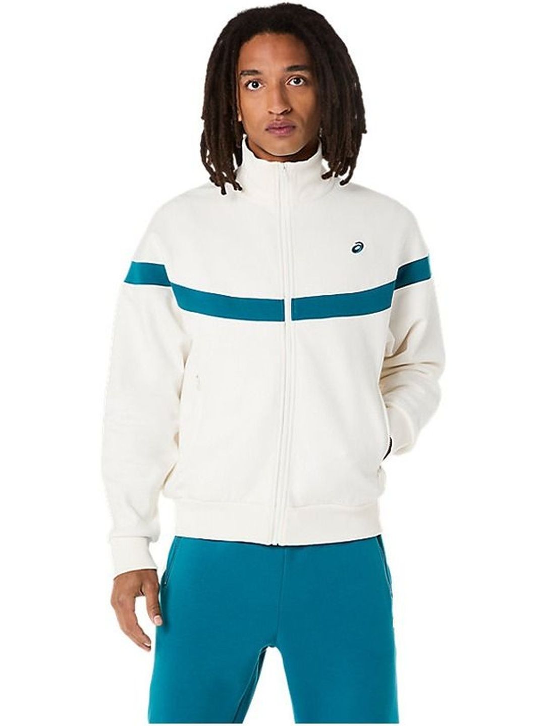 ASICS Cotton Mock Collar Sporty Jacket