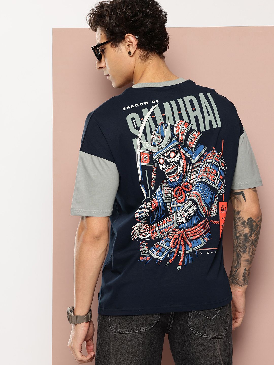 Stormborn Men Graphic Printed Drop-Shoulder Pure Cotton Oversized Fit T-shirt