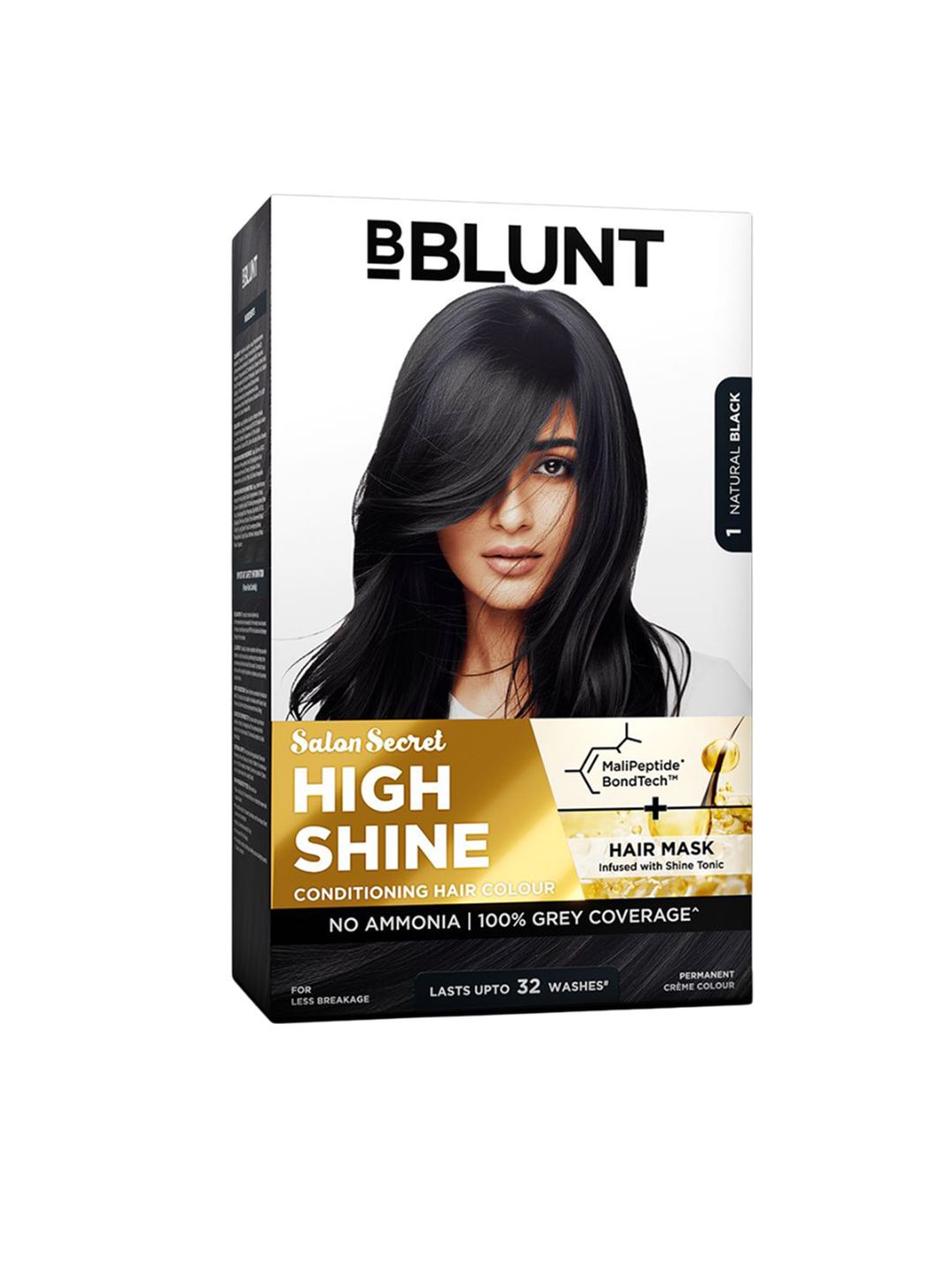 BBLUNT BBLUNT Salon Secret High Shine Conditioning Hair Colour - 130 g - Natural Black