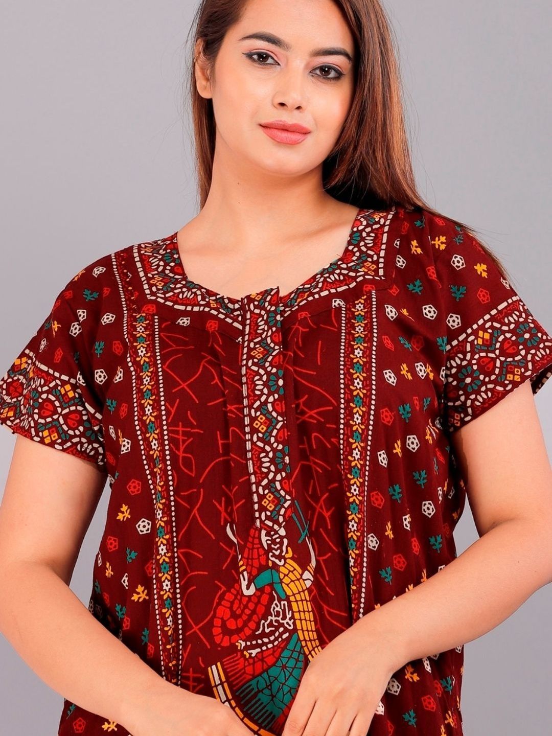 PINK CITY MART PINK CITY MART Printed Maxi Nightdress