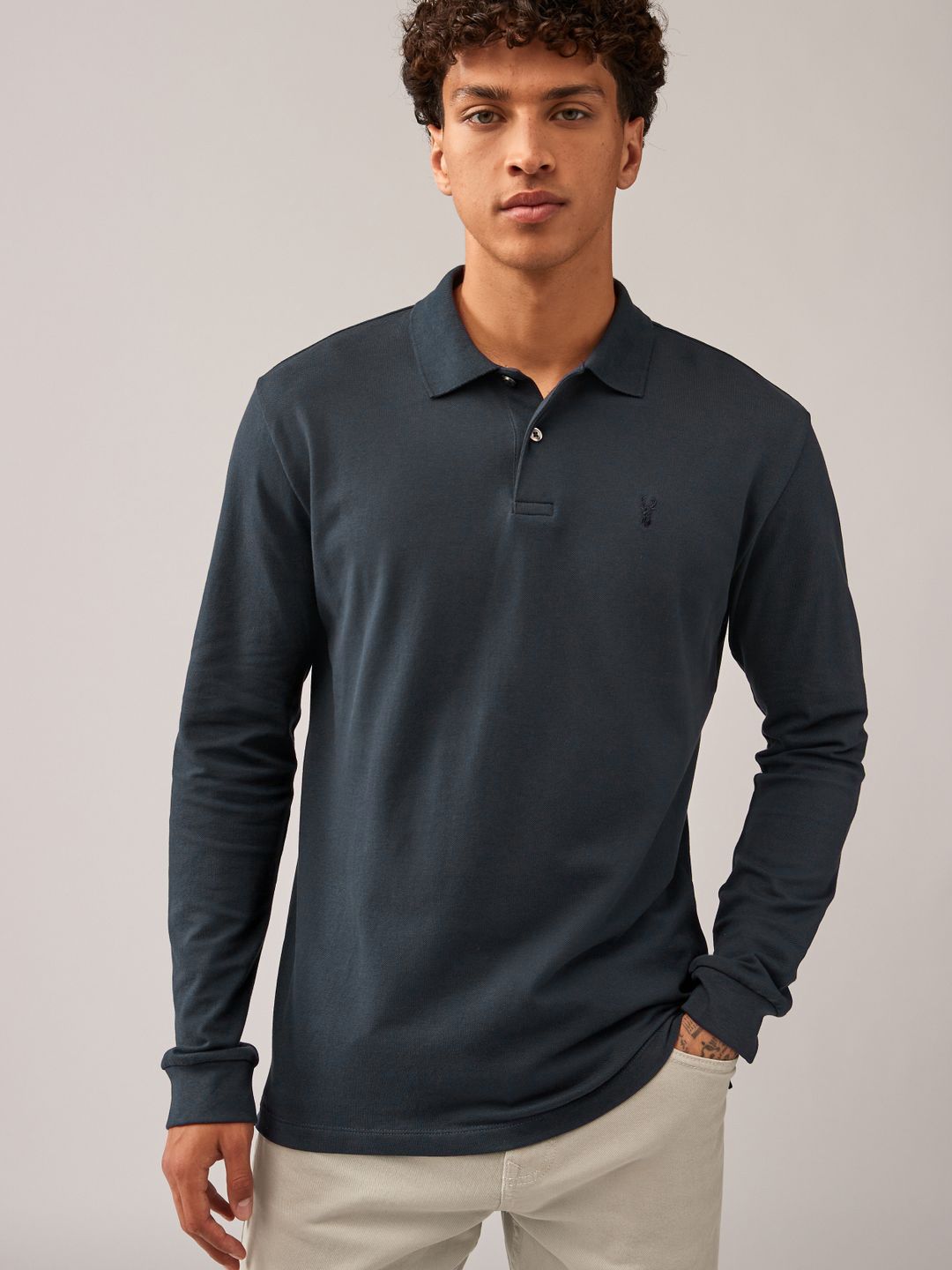 Buy NEXTS Long Sleeves Polo Collar T-shirt - Tshirts for Men
