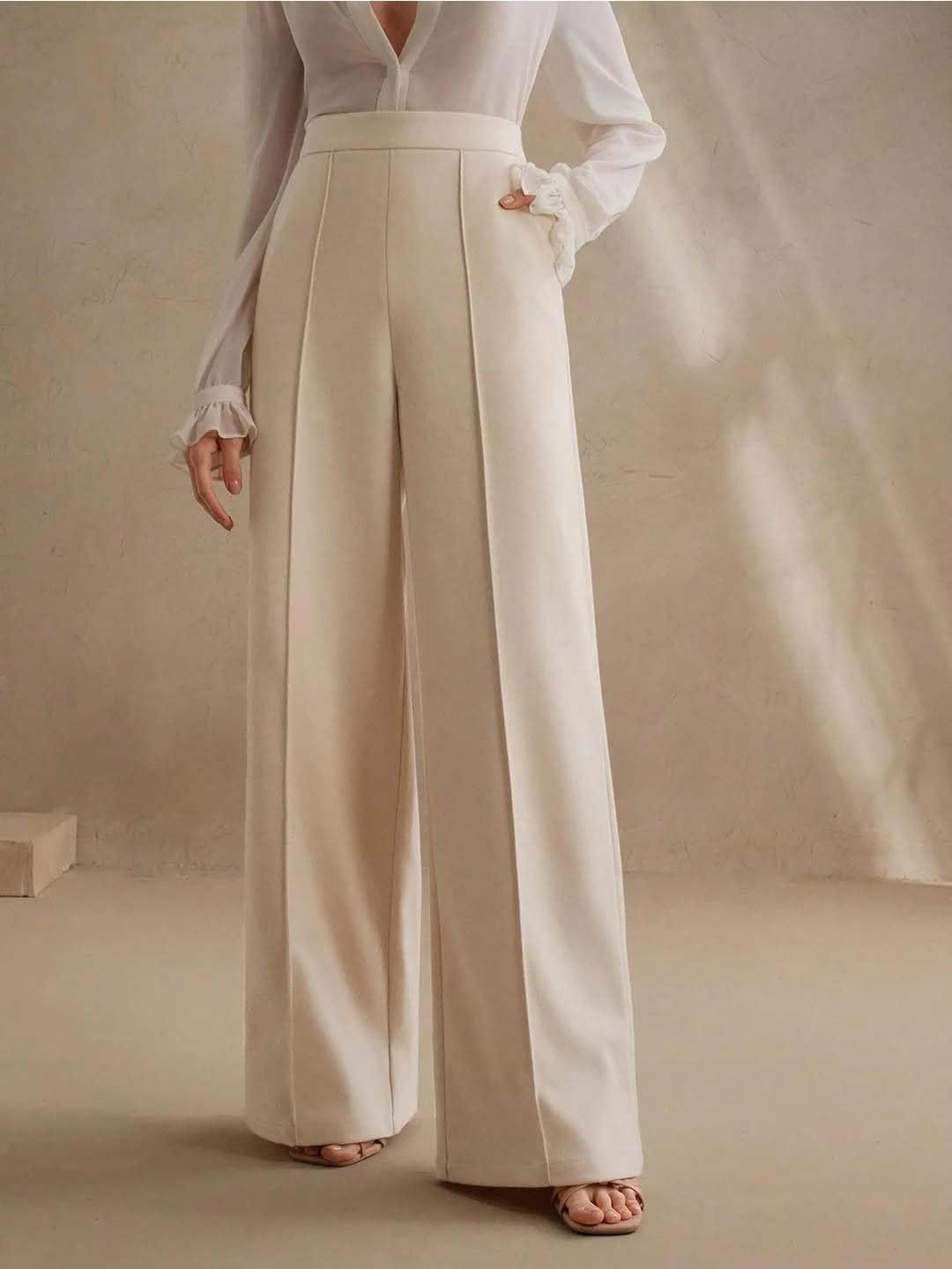 Stylecast X Kotty Women High-Rise Pleated Trousers