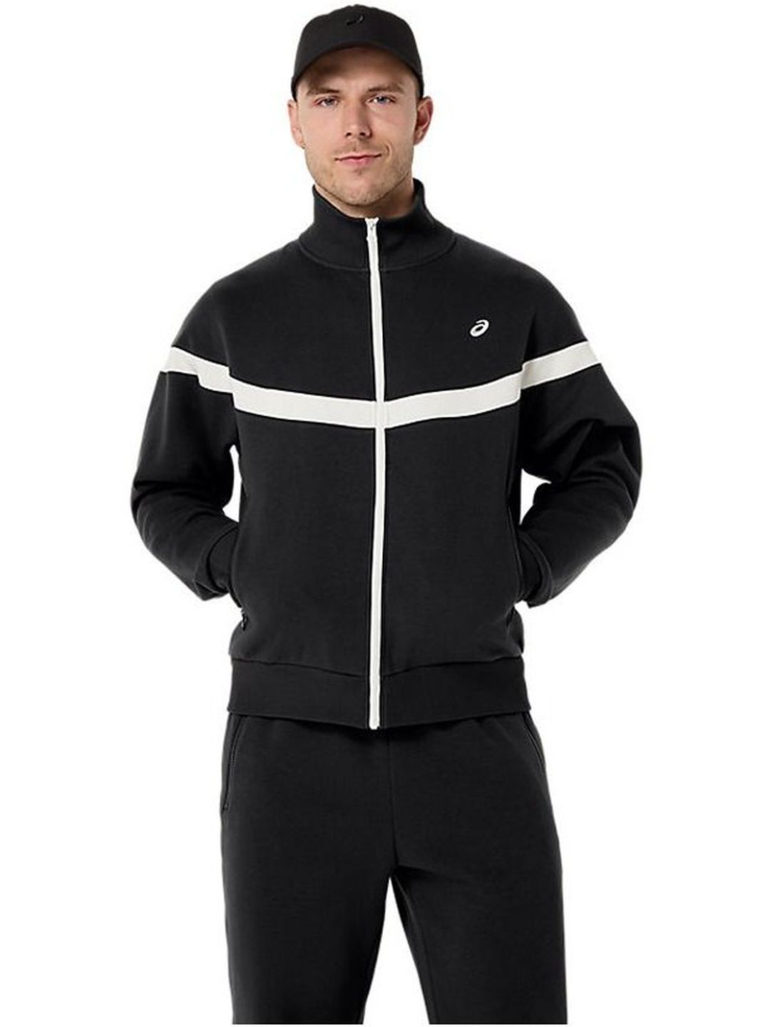 ASICS Cotton Mock Collar Sporty Jacket