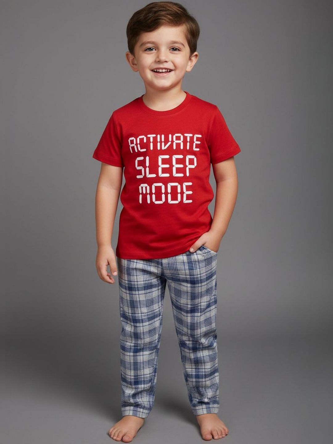 Moms Love Boys Printed T-shirt with Pyjamas