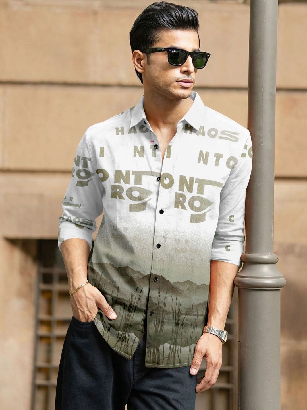SANBROS Men Printed Casual Shirt