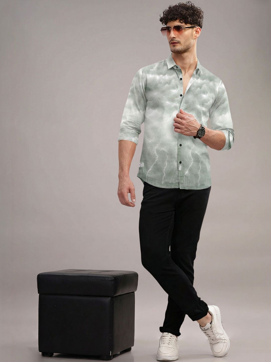 SANBROS Men Printed Casual Shirt