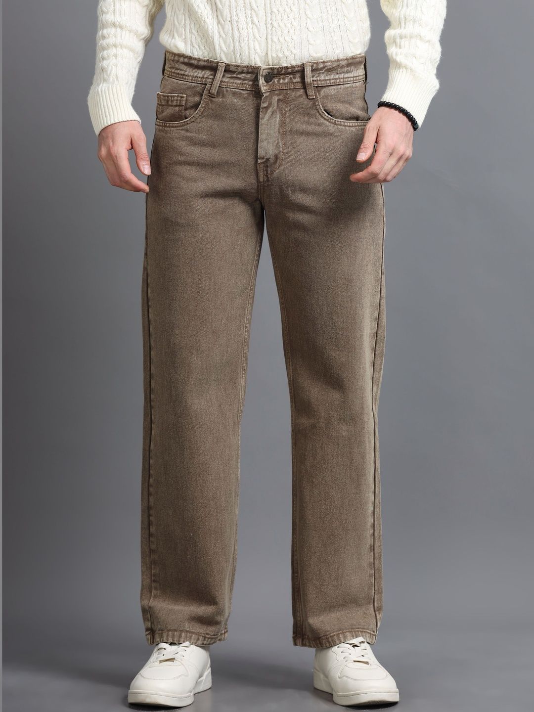 The Roadster Lifestyle Co Clean Look Baggy Fit Jeans