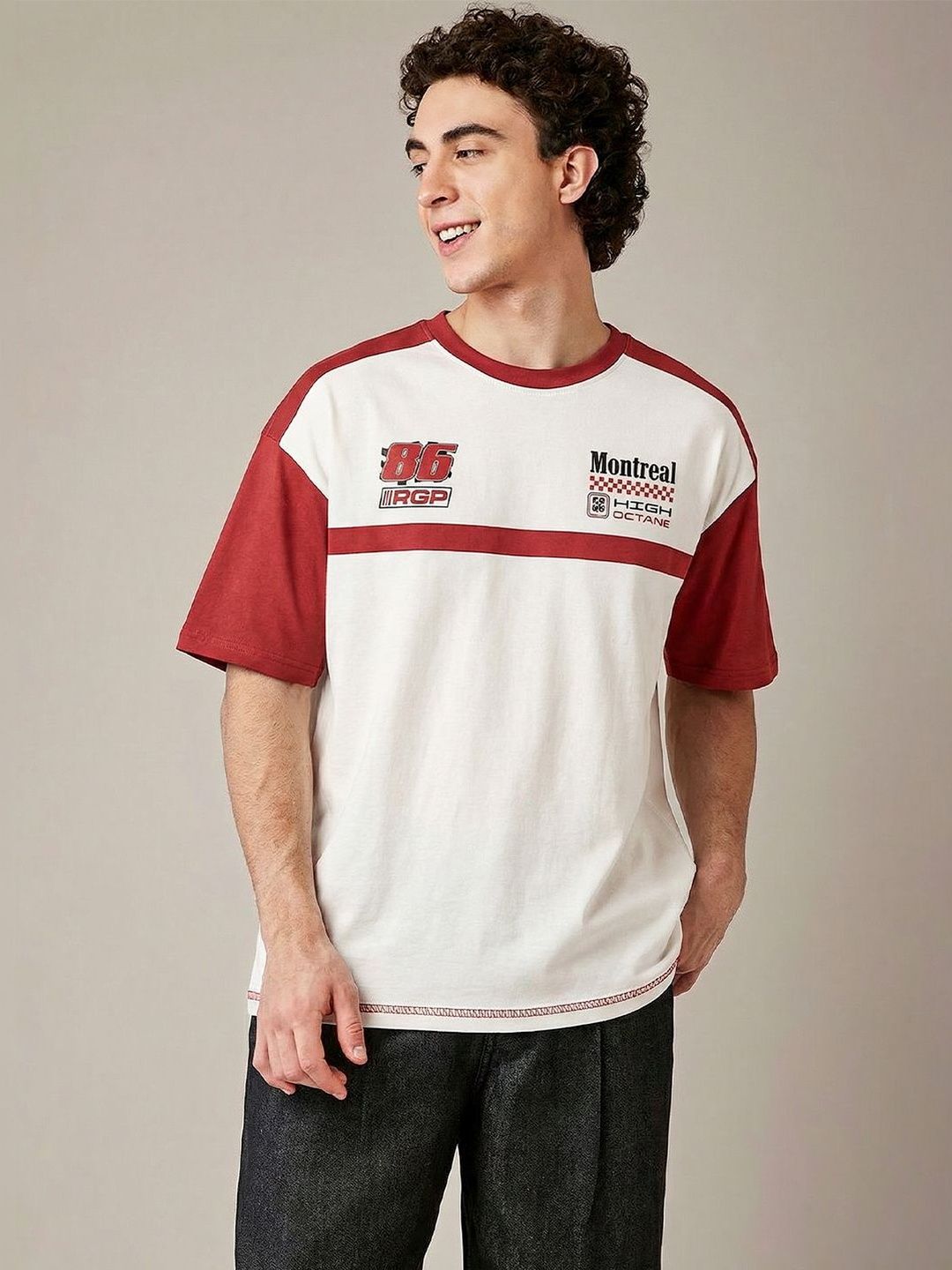 Buy Crazymonk Men Printed Extended Sleeves T-shirt - Tshirts for