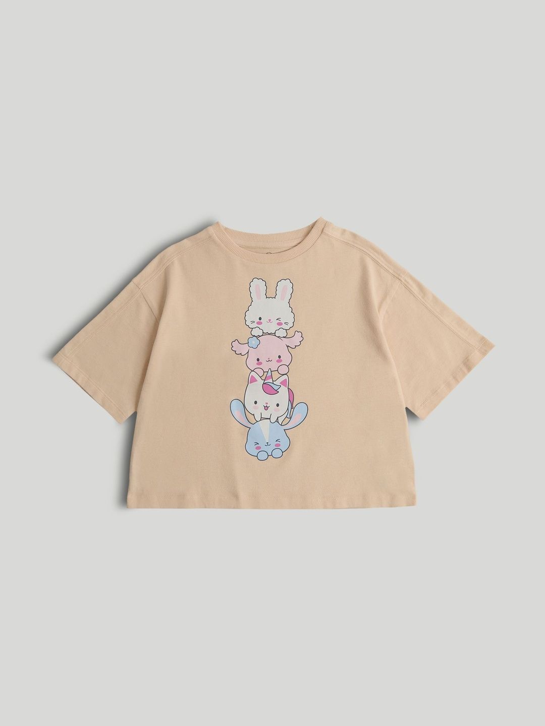 mothercare Girls Printed Applique T-shirt