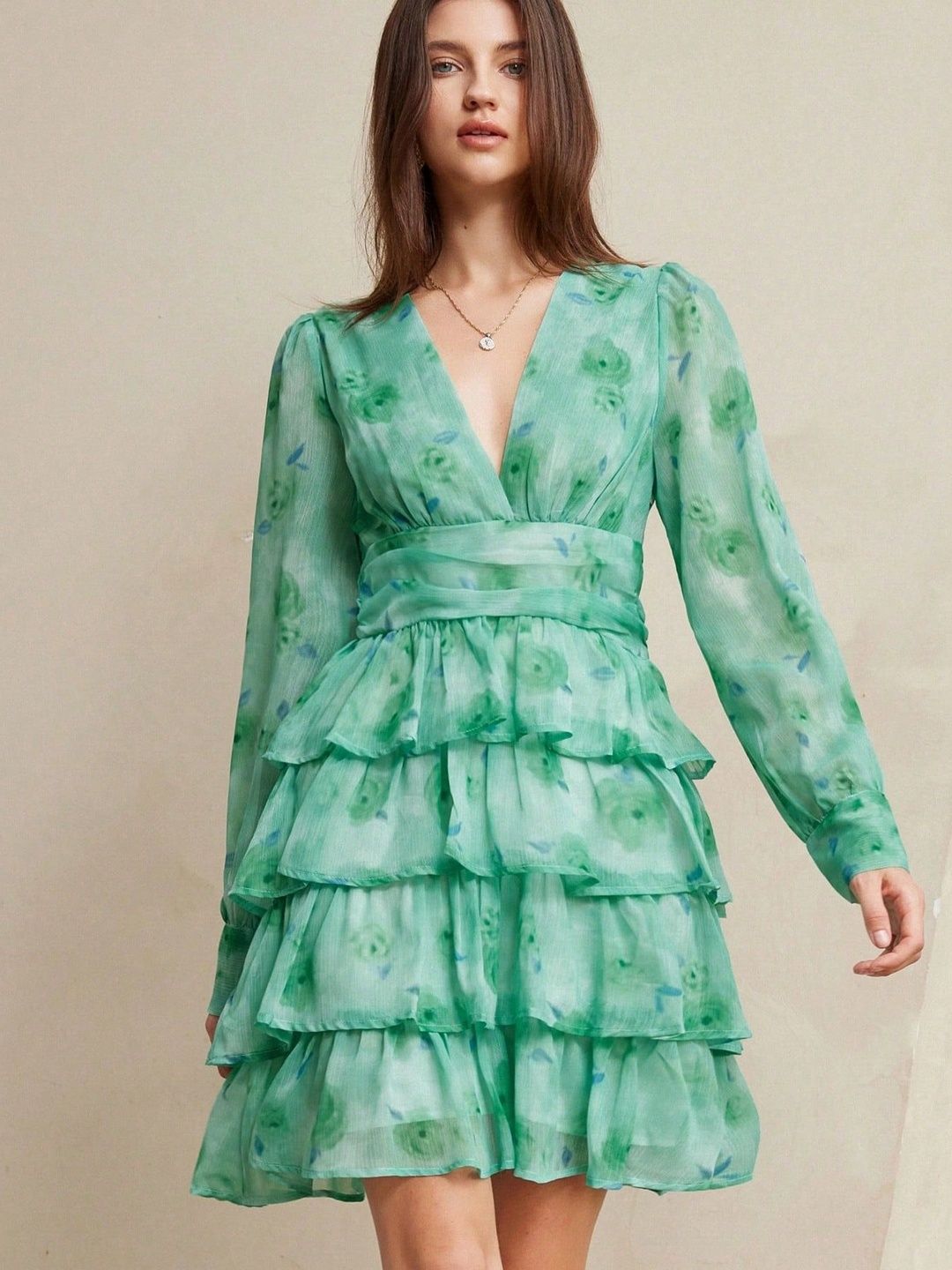 FERY LONDON Floral Print Fit & Flare Dress