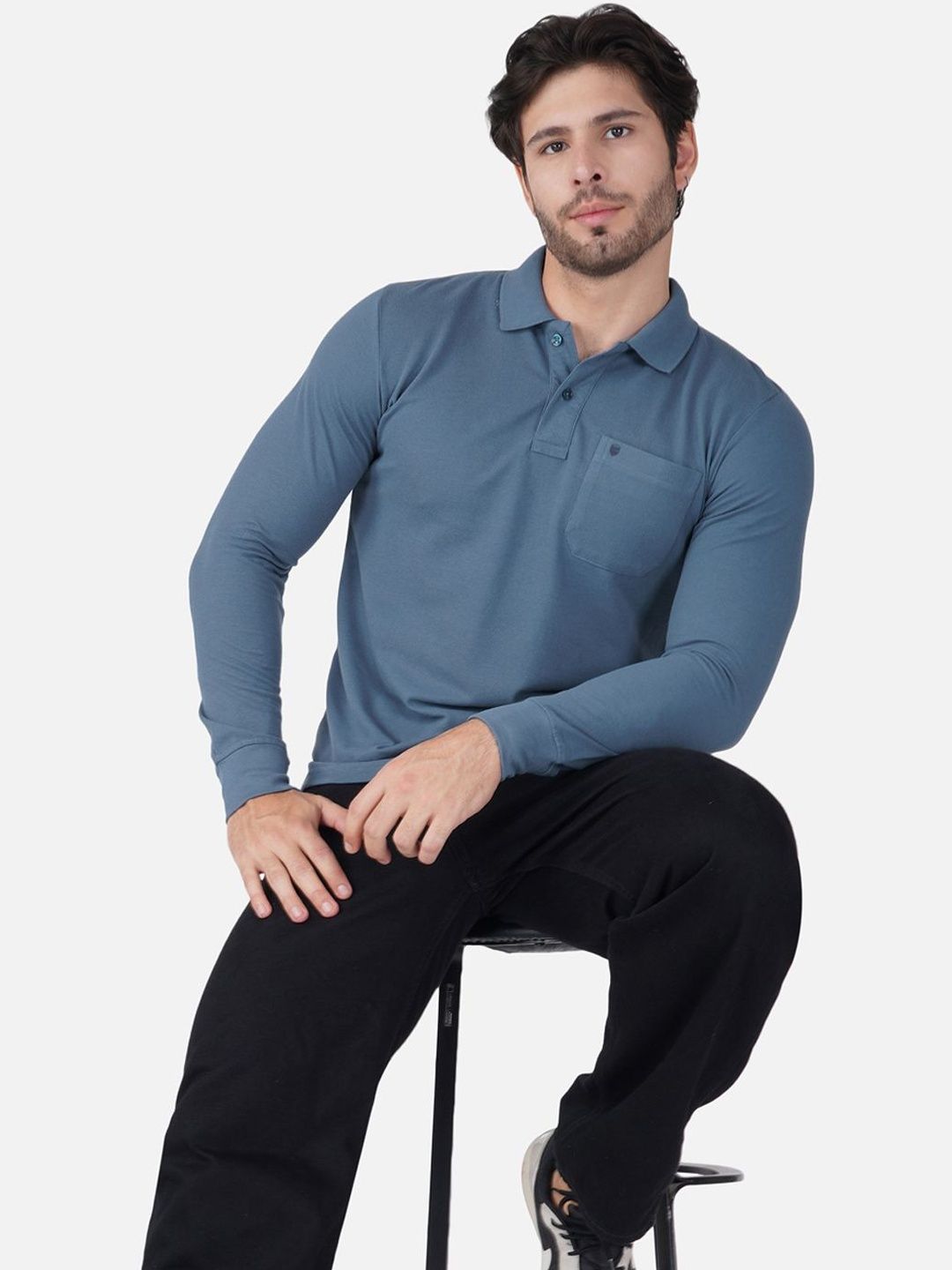 PRORIDERS Men Polo Collar Pockets T-shirt