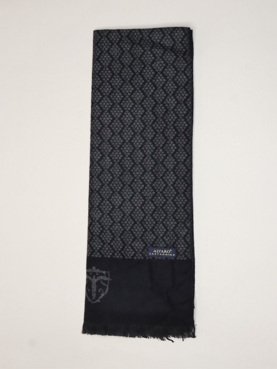 Alvaro Castagnino Men Patterned Merino Wool Mufflers